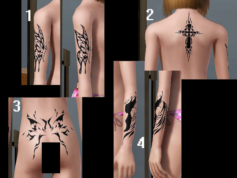 Here are 8 new tattoos for female Sims. I created them for my Sims-Daughter, 
