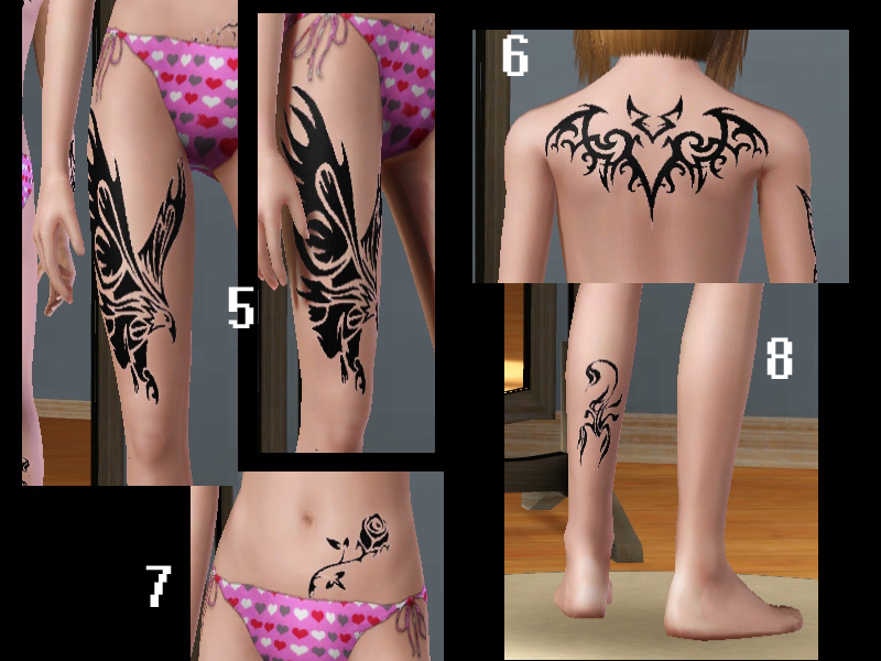 german symbol tattoos. Mod The Sims - 8 Tattoos for