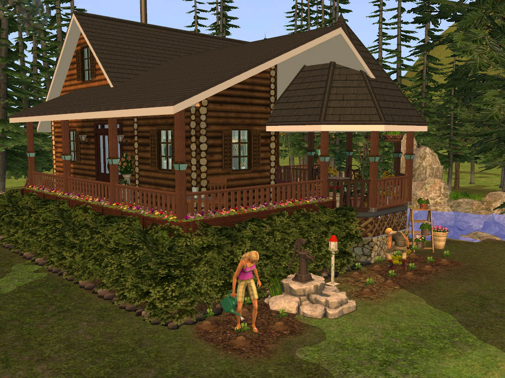 Mod The Sims Foundation Challenge Log Cabin By The Lake