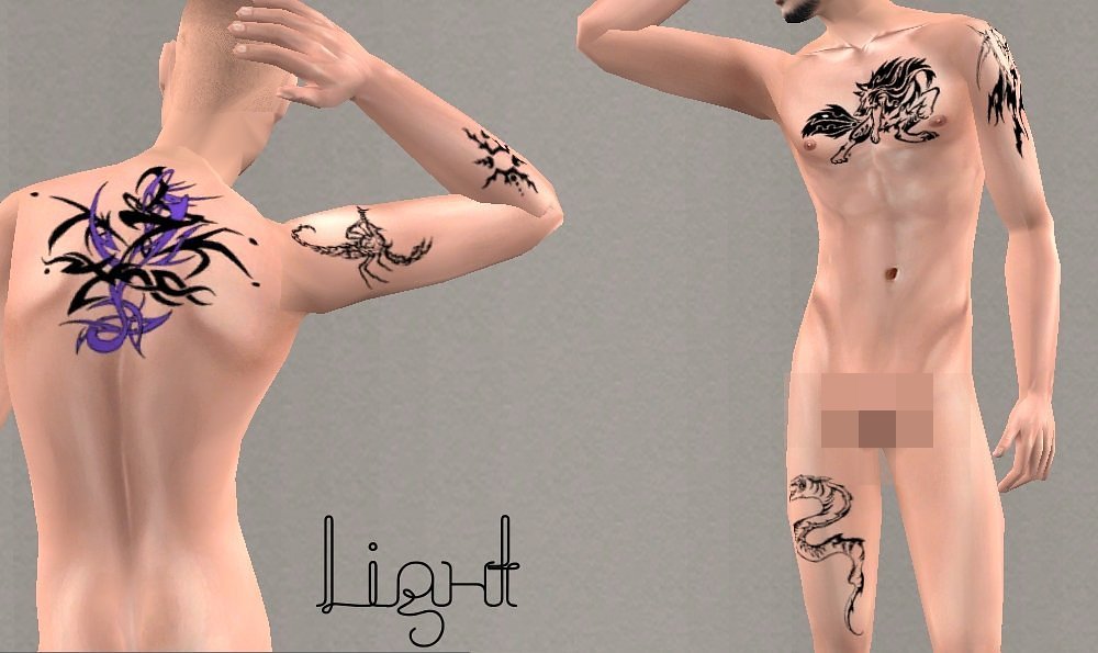 Mod The Sims Tattooed Skin For Both Genders