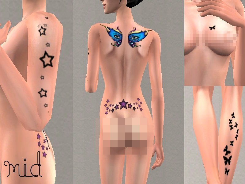 Mod The Sims - ~Tattooed Skin~ For Both Genders