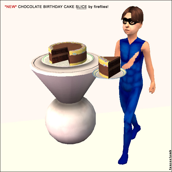 Mod The Sims - Chocolate Birthday Cake (Now with Chocolate Slice!)