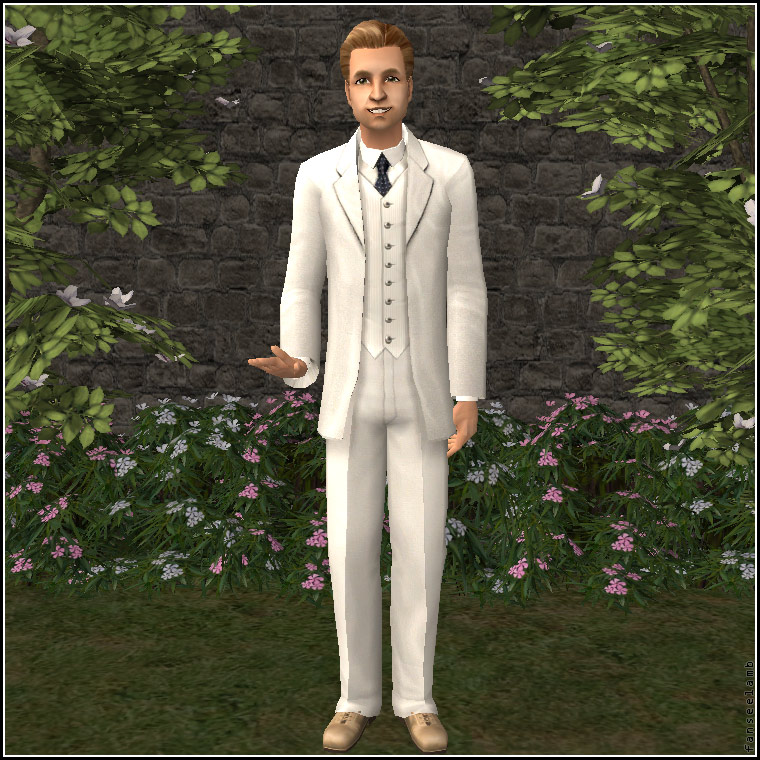 мужская -  The Sims 2. Мужская одежда: выходной костюм MTS2_fanseelamb_836282_whitesuit-01