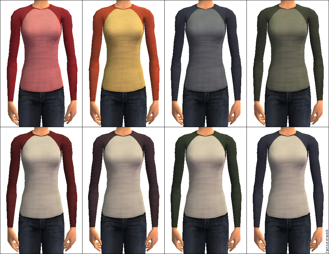 Mod The Sims - "Untuckable" Tanktops and Baseball Tees ...