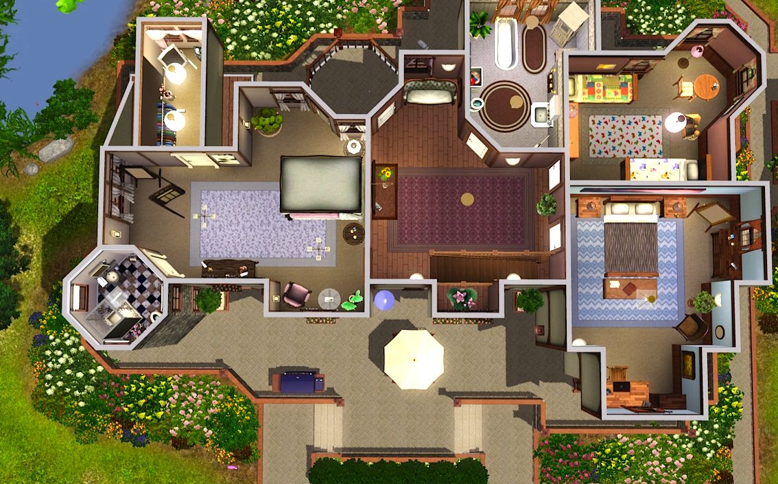 22 Cool Sims 2 House Floor Plans House Plans