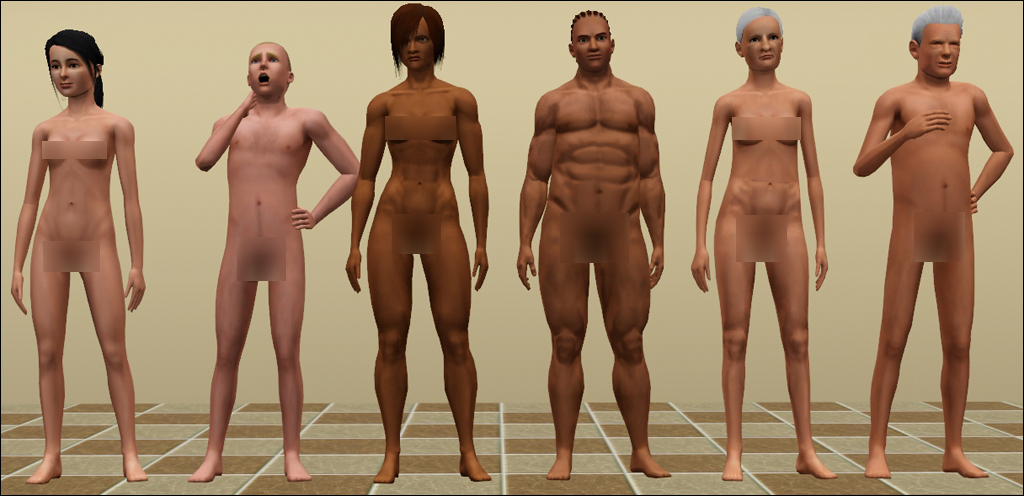 Mod The Sims Muscle Slider Fix for Naked Teens and Elders Updated 09 01