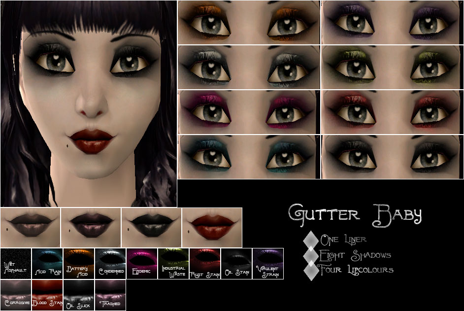 how to gothic makeup. Gutter Baby Gothic Makeup Line