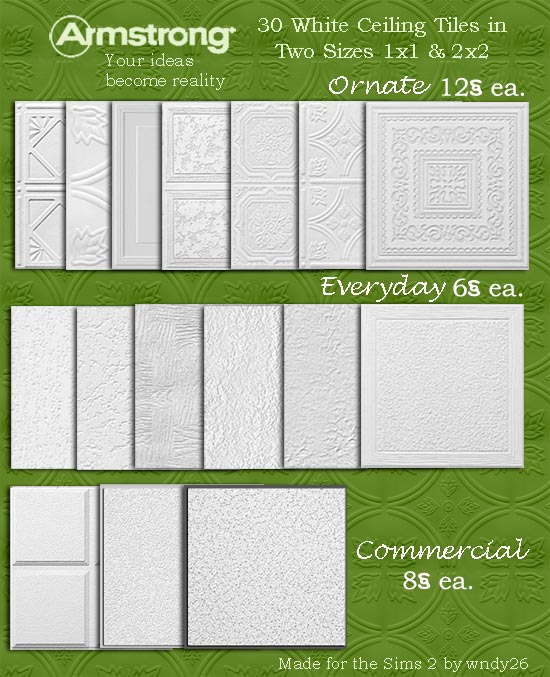 Mod The Sims 32 Armstrong Ceiling Floor Tiles
