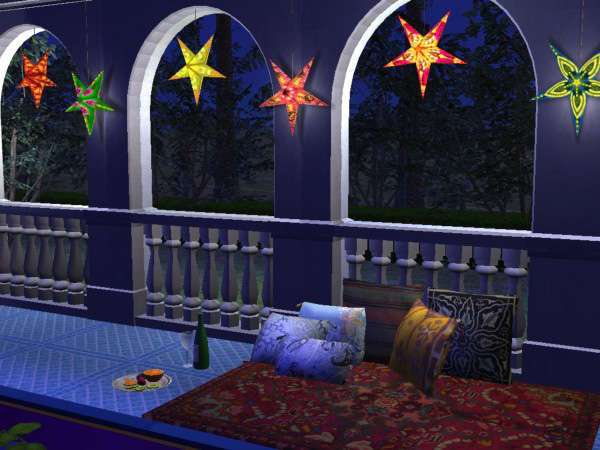 Mod The Sims - Festive paper star lamps