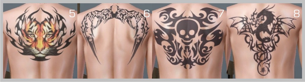  image for larger version Name Set 2 Tribal Back Tattoos CASjpg Size