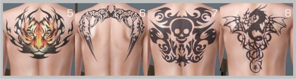 tribal back tattoos for guys