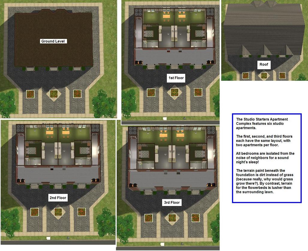 Mod The Sims Studio Starters Apartment Complex