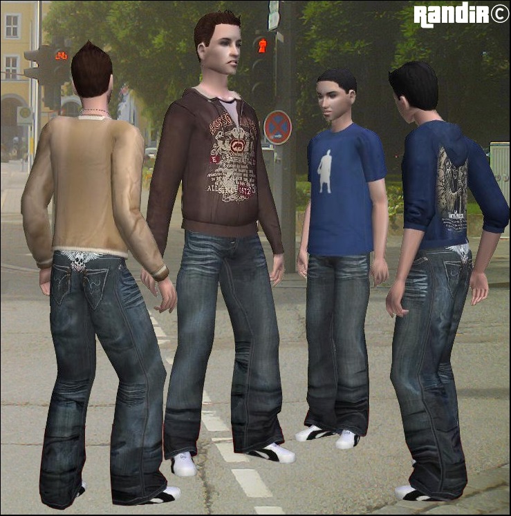 Mod The Sims Eternal Jean Baggy Pants For Sim Guys 2 Variations