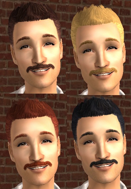 Mod The Sims - Manly Hair - Two Maxis Match Hairstyles for Adult Males