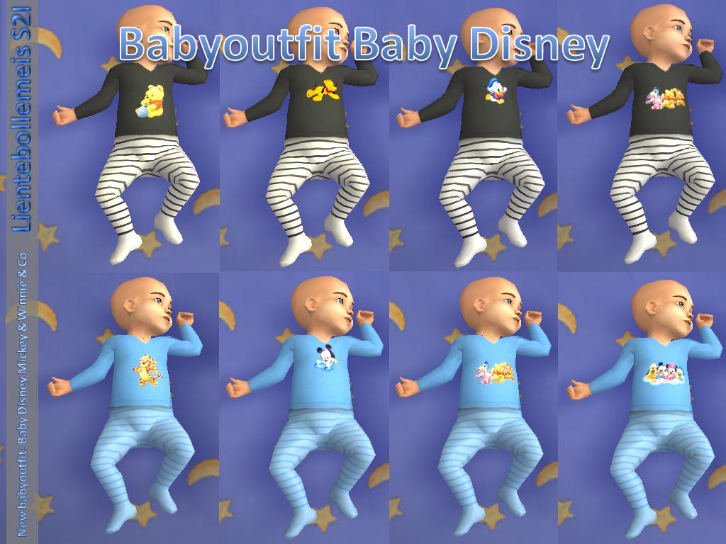 Mod The Sims New Babyoutfit 216 Baby Disney Mickey Winnie