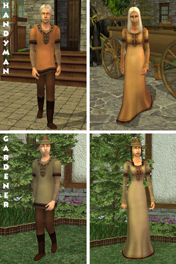 Sims 2 Servant Dress