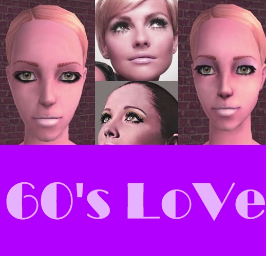 60s makeup style. 60#39;s Love - makeup set