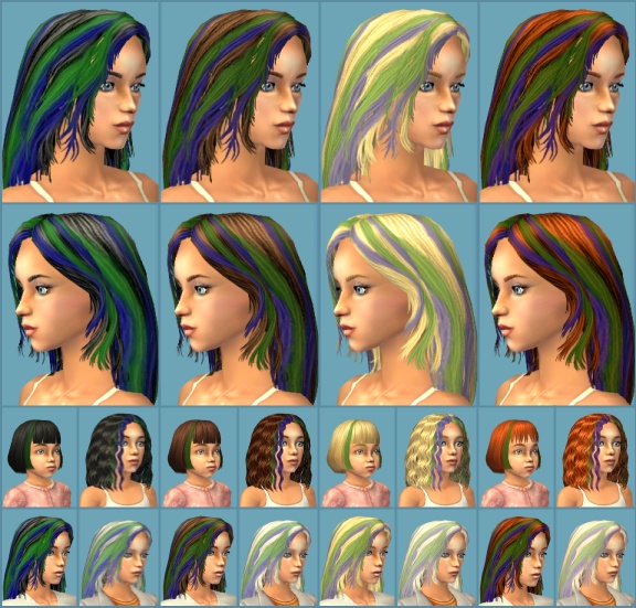 These were my first attempt at recoloring hair. Requested by my 15 year old 