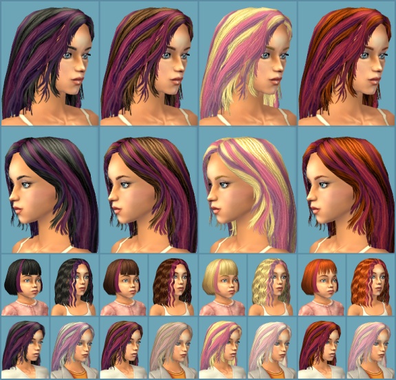 Recolored for all ages, basegame compatible and binned for each hair color.