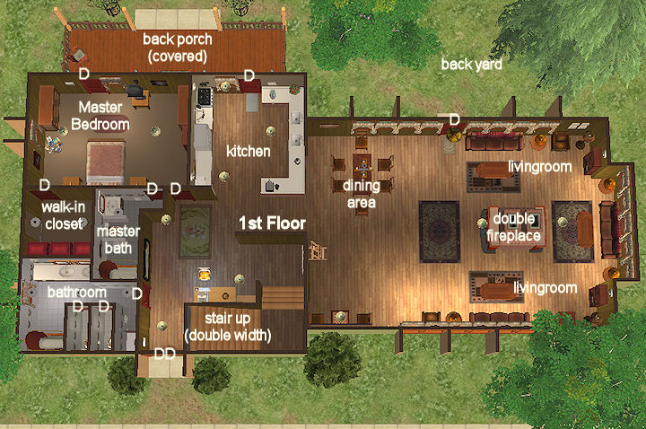 Sims 3 Family House Blueprints Sims 3 Country House Blueprints