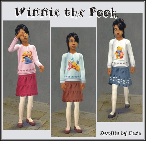 одежда - The Sims 2. Детская одежда: для девочек. - Страница 27 MTS_bergweg-450051-_Pooh_Outfits