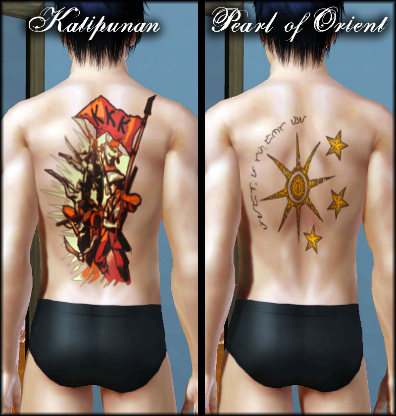 These are set of 4 Filipino themed tattoos for your sims.