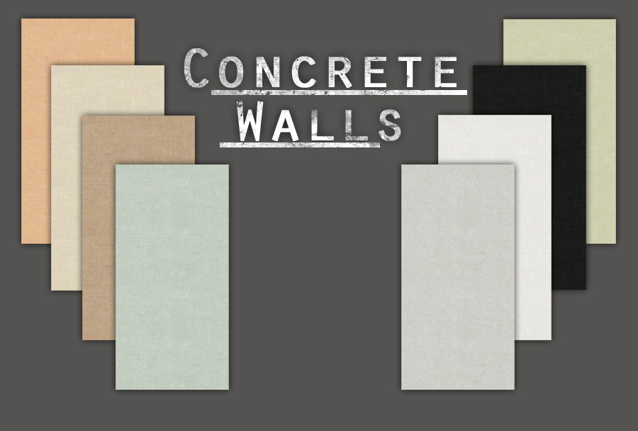 Mod The Sims - Concrete wall set