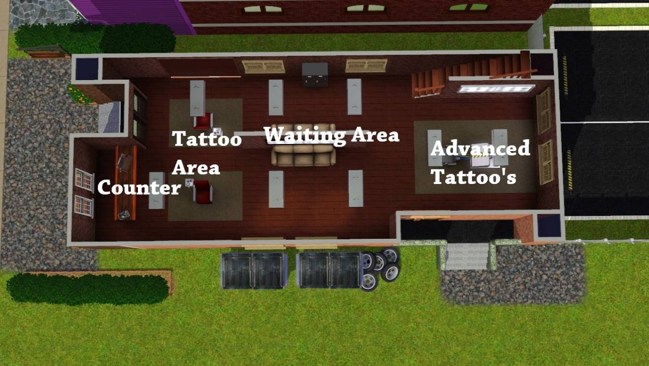 Mod The Sims Club Purple Styling Agency White Tiger Tattoo Parlour