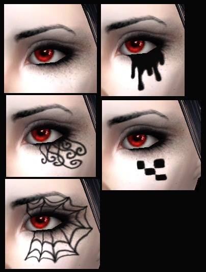 goth makeup how to. -6 sets of goth makeup-