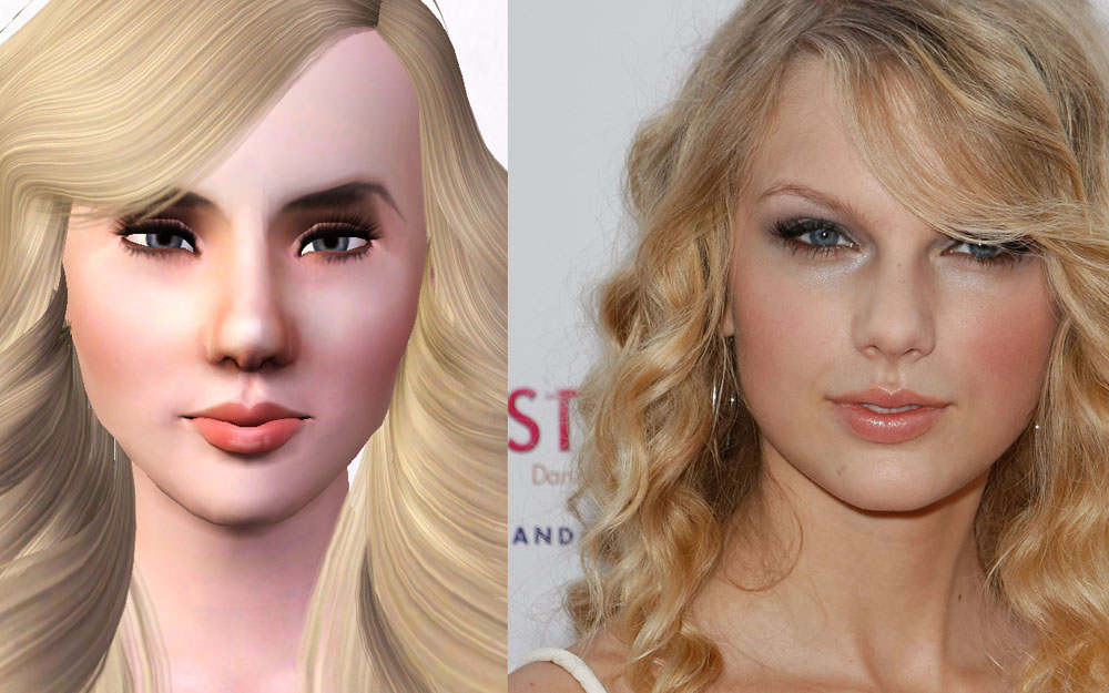 taylor swift eyebrows. I made her some eyebrows