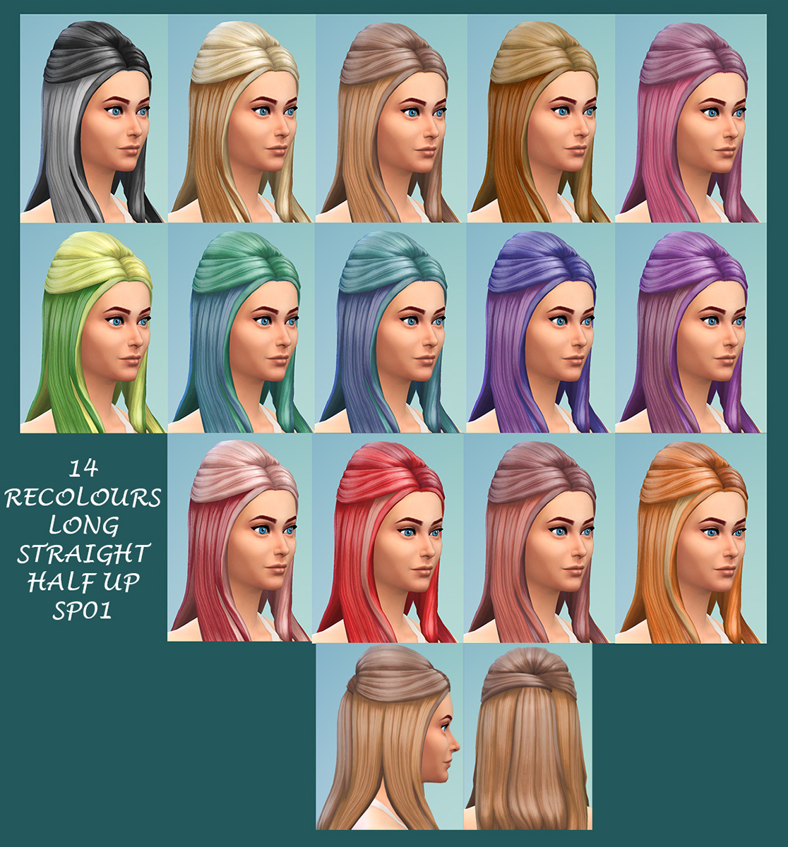 Mod The Sims 4 Stuff Pack Hairstyles Re"stuff"ed With Recolours