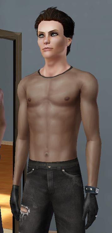 Model for the pictures is a redo of my Ville Valo sim for download here: 