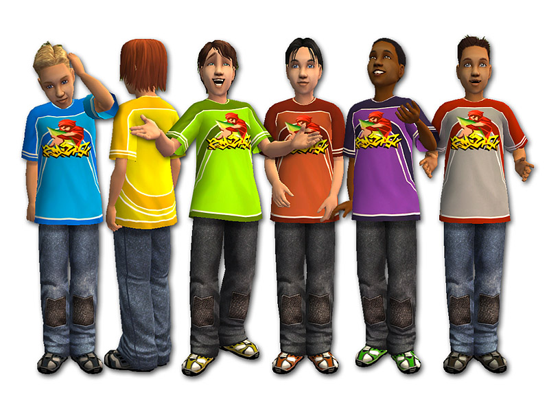 одежда - The sims 2. Детская одежда: для мальчиков. MTS2_fakepeeps7_934997_hiphop02