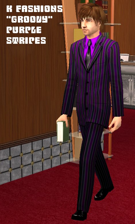 мужская -  The Sims 2. Мужская одежда: выходной костюм MTS2_K-030_515746_GroovyPurpleStripe