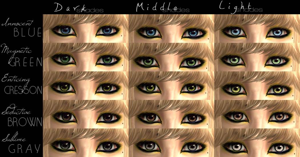 Shades Of Green Eyes Chart
