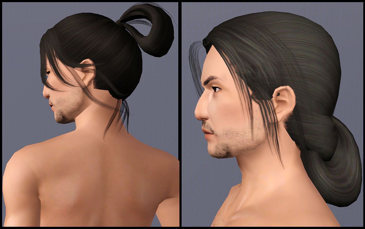 Mod The Sims Two Historical Asian Inspired Long Tied Hair