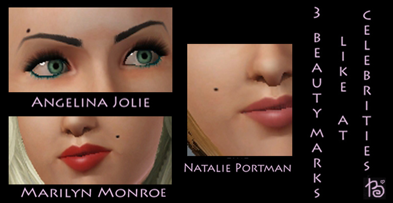 Mod The Sims 25 Recolorable Beauty Marks Added Set 2