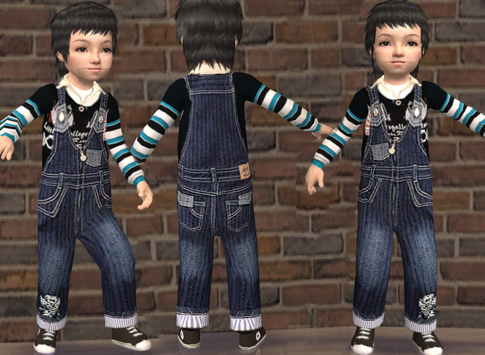 Mod The Sims Suspenders Trousers For Toddler Boy 3