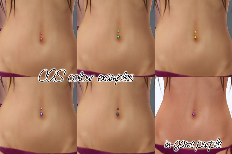 Mod The Sims - Navel Piercing (now for males and females)