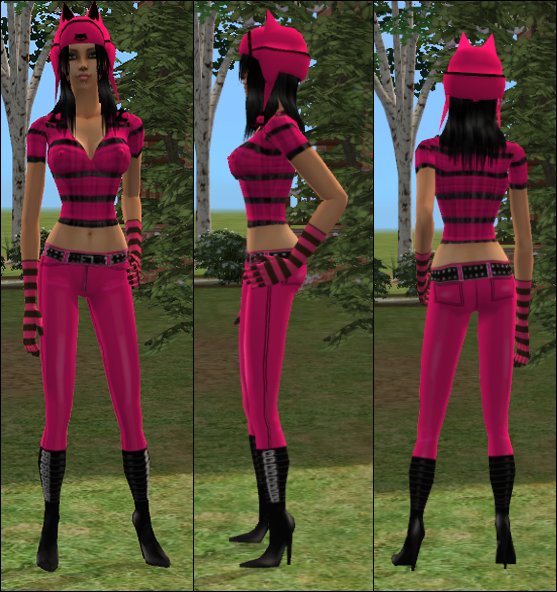 одежда -  The Sims 2: неформальная одежда. - Страница 3 MTS_DOEreoh-628083-Ineb34cSexyBum_PlickasCatGirl_v2_Pink