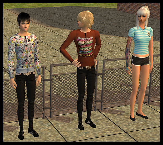Mod The Sims - Drop Dead Clothing Set - BMTH/Oli Sykes