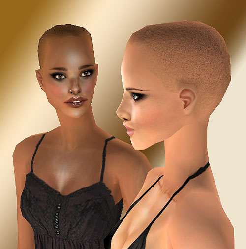 balding hairstyle. Mod The Sims - Upgrade to Maxis BALD Hairstyle for Women.