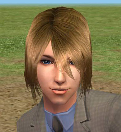 long hair model male. Male semi-long hair (NEW MESH)