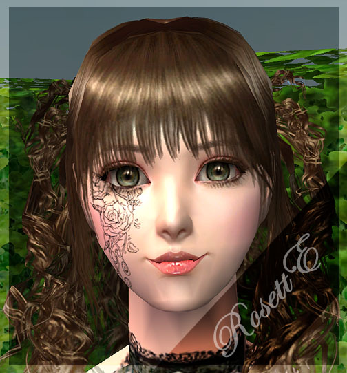 Mod The Sims - [RosettE] Gothic Facial Tattoo