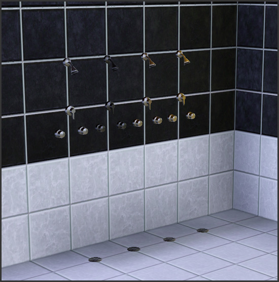 4 public shower Sims