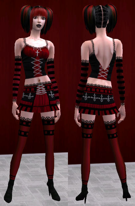 Mod The Sims Teen Sexy Gothic Lolita Outfit