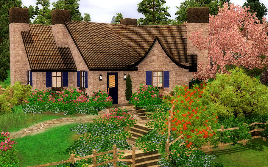 Mod The Sims Thomas Kinkade Inspired English Cottage