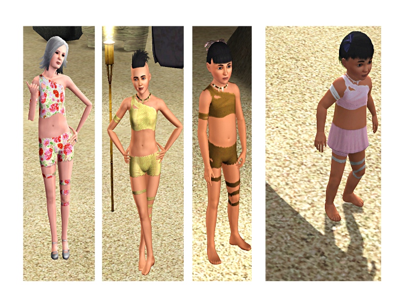 Mod The Sims Castaway All Ages Female Top And Bottoms