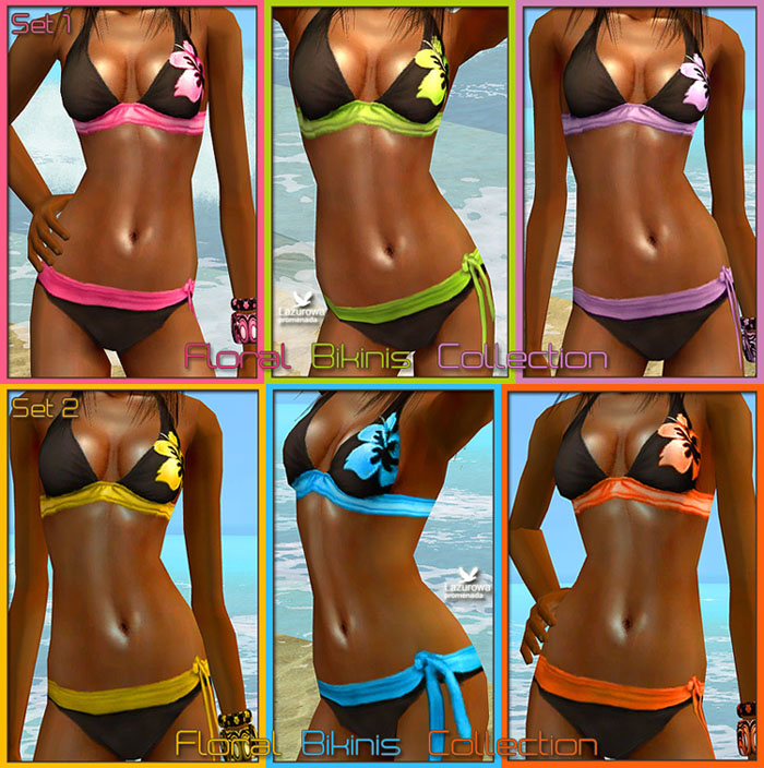 Mod The Sims Floral Bikinis Collection Bangles