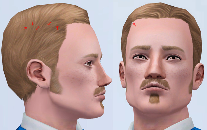Mod The Sims Short Pulled Back Hair For Men Of All Ages